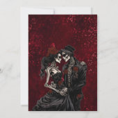 Dark Romantic Floral Gothic Hochzeit Einladung (Rückseite)