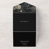 Dark Romantic Floral Gothic Wedding All In One Einladung (Außenbereich)