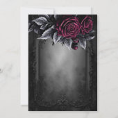 Dark Romantic Floral Gothic wedding invitation Einladung (Rückseite)