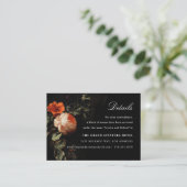 Dark Romantic Floral Painting Dutch Masters Detail Visitenkarte (Stehend Vorderseite)