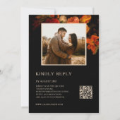 Dark Romantic Flowers | Photo Wedding Einladung (Rückseite)