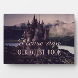 Dark Romantic Gothic Castle Guestbook Fotoplatte