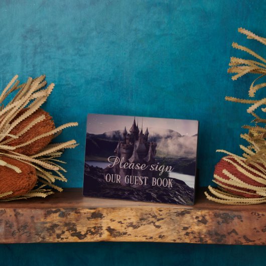 Dark Romantic Gothic Castle Guestbook Fotoplatte (Seite)