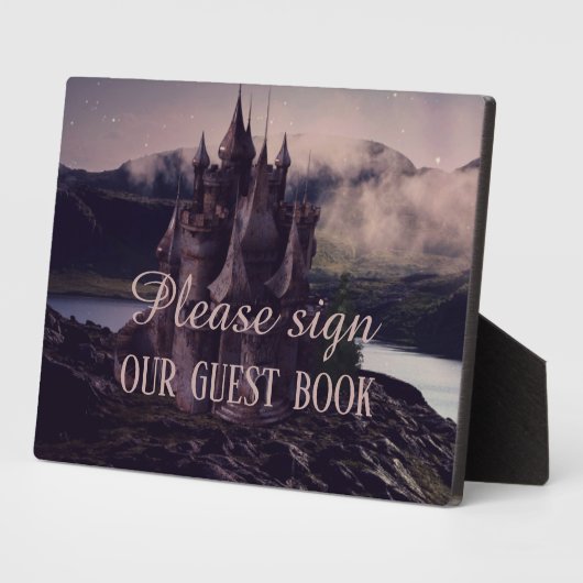 Dark Romantic Gothic Castle Guestbook Fotoplatte (Seite)