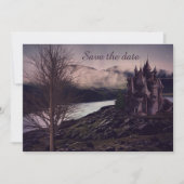 Dark Romantic Gothic Castle Save The Date (Vorderseite)