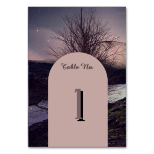 Dark Romantic Gothic Castle Tischnummer