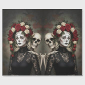 Dark Romantic Gothic Design Geschenkpapier (Flach)