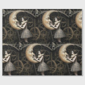 Dark Romantic Gothic Design Geschenkpapier (Flach)
