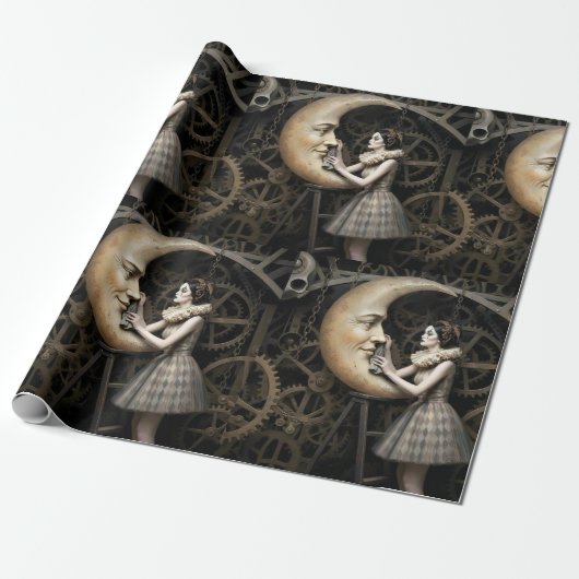 Dark Romantic Gothic Design Geschenkpapier (Ungerollt)