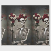 Dark Romantic Gothic Design Geschenkpapier (Flach)