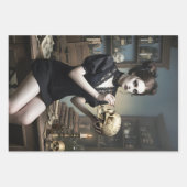 Dark Romantic Gothic Design Geschenkpapier Set (Vorderseite 3)