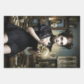 Dark Romantic Gothic Design Geschenkpapier Set (Vorderseite)