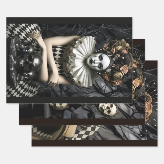 Dark Romantic Gothic Design Geschenkpapier Set (Set)