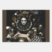 Dark Romantic Gothic Design Geschenkpapier Set (Vorderseite 3)