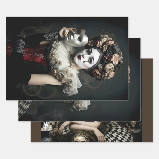 Dark Romantic Gothic Design Geschenkpapier Set (Set)