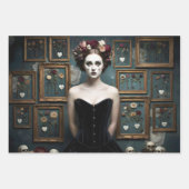 Dark Romantic Gothic Design Geschenkpapier Set (Vorderseite 3)