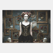 Dark Romantic Gothic Design Geschenkpapier Set (Vorderseite 2)