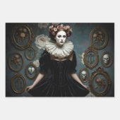 Dark Romantic Gothic Design Geschenkpapier Set (Vorderseite 3)
