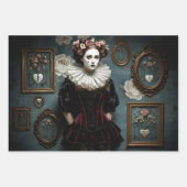 Dark Romantic Gothic Design Geschenkpapier Set (Vorderseite 3)