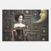 Dark Romantic Gothic Design Geschenkpapier Set (Vorderseite 2)