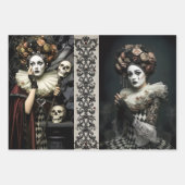 Dark Romantic Gothic Design Geschenkpapier Set (Vorderseite 3)
