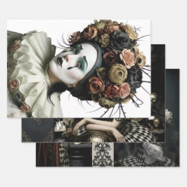 Dark Romantic Gothic Design Geschenkpapier Set
