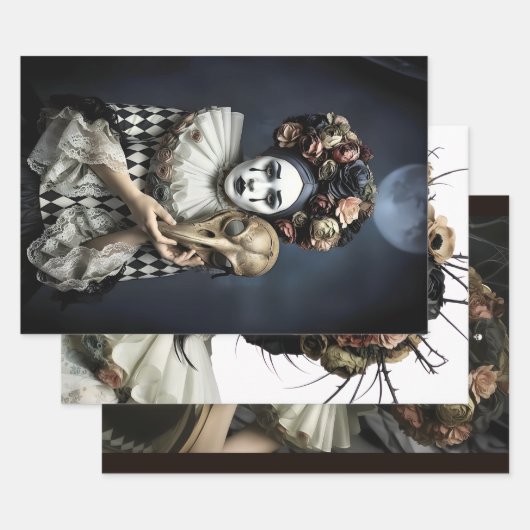 Dark Romantic Gothic Design Geschenkpapier Set (Set)
