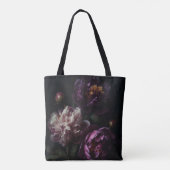 Dark Romantic Lila Peonies Blume Bouquet Tasche (Rückseite)