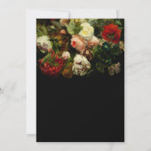 Dark romantic moody elegant floral Bridal Shower  Einladung (Rückseite)