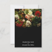 Dark romantic moody elegant floral flowers wedding dankeskarte (Rückseite)