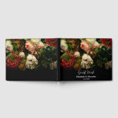 Dark romantic moody elegant floral flowers wedding gästebuch (Voll)
