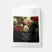 Dark romantic moody elegant floral flowers wedding geschenktütchen (Vorderseite)
