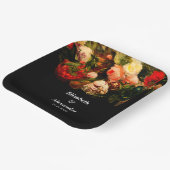 Dark romantic moody elegant floral wedding pappteller (Gewinkelt)