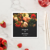 Dark romantic moody elegant floral wedding serviette (Beispiel)