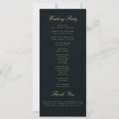 Dark Romantic Moody Florals Peony Wedding Programm (Rückseite)
