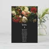 Dark romantic moody wedding seating chart card einladung (Stehend Vorderseite)