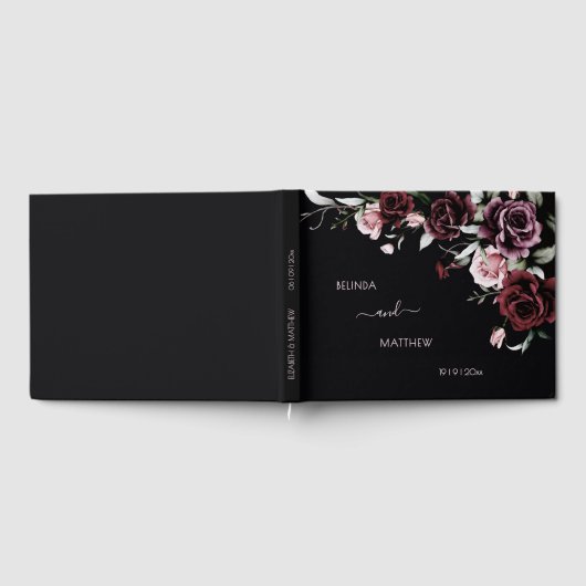 Dark Romantic Roses | Wedding Gästebuch (Voll)