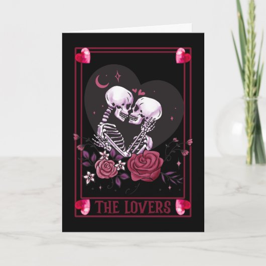 Dark Romantic Valloween Valentine Karte (Vorderseite)