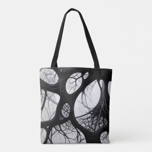 Dark Root Muster Tote Bag Tasche (Rückseite)