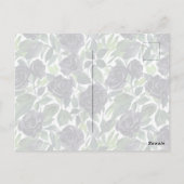 Dark rose delight, watercolor black roses print postkarte (Rückseite)