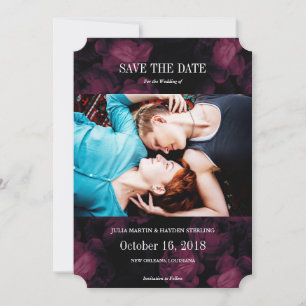 Dark Rose Garden Foto Speichern Sie die Datumskart Save The Date
