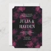 Dark Rose Garden Hochzeitseinladungen Einladung (Vorderseite)