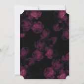 Dark Rose Garden Hochzeitseinladungen Einladung (Rückseite)