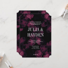 Dark Rose Garden Hochzeitseinladungen Einladung