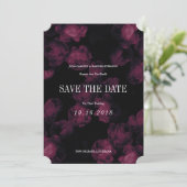 Dark Rose Garden Speichern Sie die Datumskarten Save The Date (Stehend Vorderseite)
