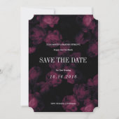 Dark Rose Garden Speichern Sie die Datumskarten Save The Date (Vorderseite)