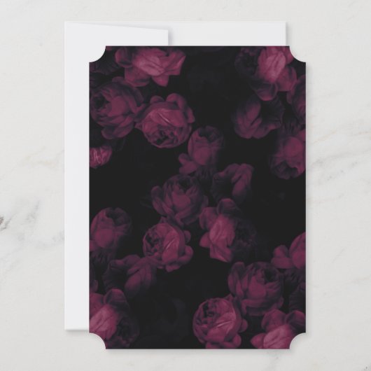 Dark Rose Garden Speichern Sie die Datumskarten Save The Date (Rückseite)