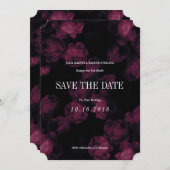 Dark Rose Garden Speichern Sie die Datumskarten Save The Date (Vorne/Hinten)