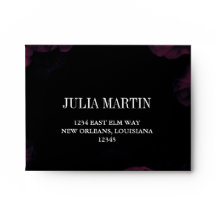 Dark Rose Garden Wedding UAWG Envelope