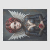 Dark Rose Seraphim Decoupage Seidenpapier (Vorderseite)